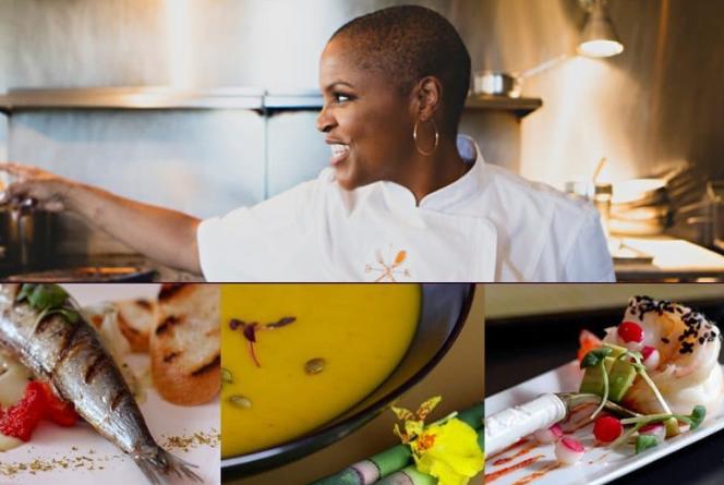 (above) Tonya Holland of Brown Sugar Kitchen. (below) Delish meals from Ladies Who Lunch