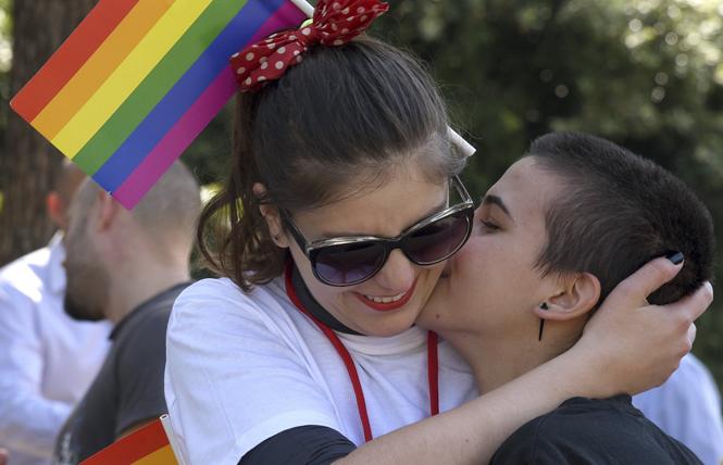 Young people celebrated at a Montenegro Pride event in 2017. Photo: Courtesy AP