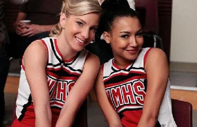 Heather Morris and Naya Rivera in 'Glee.'