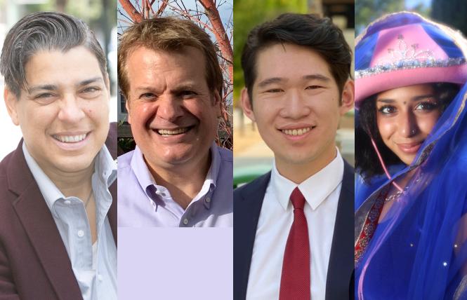 Rebecca Kaplan, Jim Oddie, Justin Sha, and Sameera Rajwade. Photos: Courtesy of the candidatess
