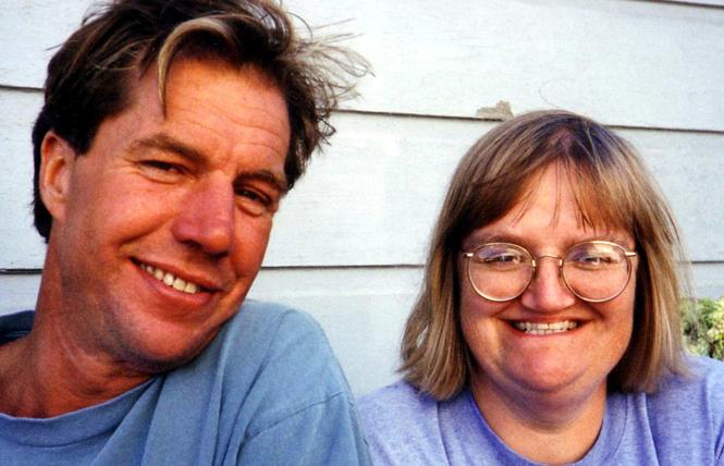 Sister Ruth Hall, right, with contractor Jim Spotts, during a 1994 remodel of the Family Link home. Photo: Courtesy the Family Link