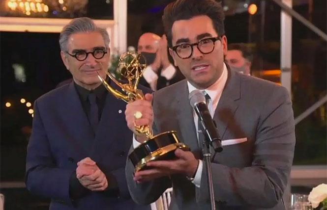 Schitt's Creek co-creator and actor Dan Levi wins en Emmy at a Toronto-based portion of the virtual 2020 Emmys.