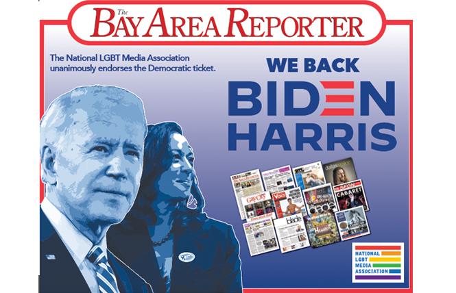 The 12 LGBTQ newspapers that make up the National LGBT Media Association have done a joint endorsement of Joe Biden and Kamala Harris.
