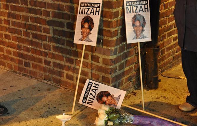 A candlelight memorial for Nizah Morris, who died in 2002. Photo: Courtesy PGN