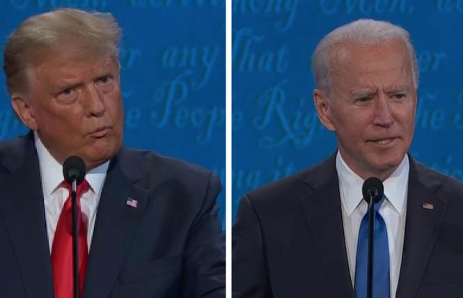 President Donald Trump and former vice president Joe Biden took swipes at one another during the final debate October 22. Photo: Screengrab via CNN