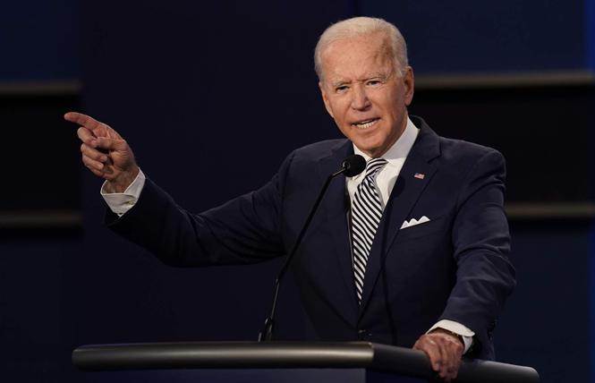 Democratic presidential candidate Joe Biden hopes to gain support from LGBTQ voters in the November 3 election. Photo: AP