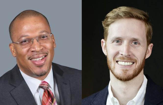 Edward Jones, left, and Andrew Wallace discussed a recent report that notes philanthropic giving to Black LGBTQ organizations is a fraction of donations given to the broader queer community. Photos: Jones, courtesy ABFE; Wallace, courtesy Funders for LGBTQ Issues