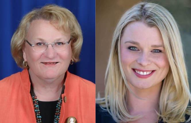 Lisa Middleton, left, and Christy Holstege were both reelected to the Palm Springs City Council November 3. Photos: Courtesy LGBTQ Victory Fund