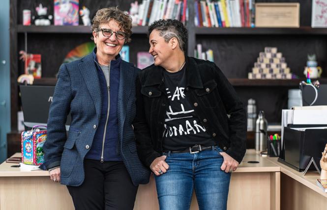 Fran Dunaway, left, founded TomboyX with her wife, Naomi Gonzalez. Photo: Scott Thompson