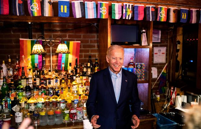President-elect Joe Biden visited the Stonewall Inn in New York City in June 2019. Photo: Courtesy Demetrius Freeman for the New York Times