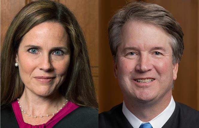 Justices Amy Coney Barrett and Brett Kavanaugh are part of the Supreme Court's new conservative majority. Photos: Barrett Courtesy AP; Kavanaugh Courtesy U.S. Supreme Court