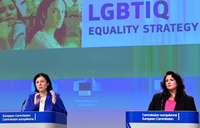The European Commission announced on November 12 an effort to strengthen the rights of LGBTQ people in response to a wave of anti-LGBTQ discrimination, especially by right-wing governments in Hungary and Poland. Photo: Courtesy John Thys/Pool