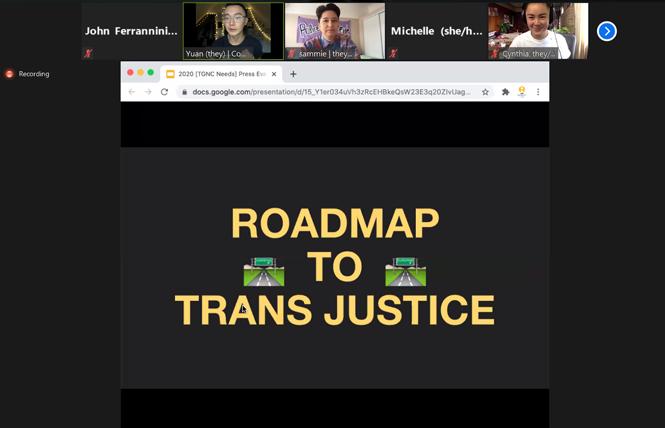 APIENC held a virtual news conference November 18 to review findings of a needs assessment it conducted for gender-nonconforming Asian and Pacific Islanders in the Bay Area. Photo: Screengrab via Zoom