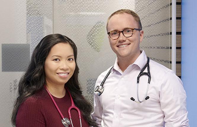 Drs. Megan Vo and Geoff Hart-Cooper lead Stanford's Lucile Packard Children's Hospital's PrEP telehealth program for adolescents and teens. Photo: Courtesy Stanford University