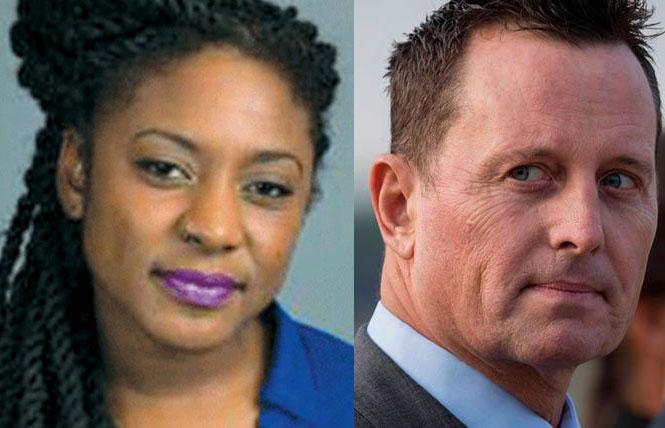 Black Lives Matter co-founder Alicia Garza, left, and Richard Grenell were two LGBTQ players in 2020.