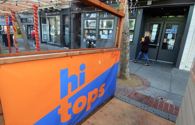Hi Tops' sidewalk dining is closed now, but the Castro business was able to secure a federal paycheck protection program loan last year, records show. Photo: Rick Gerharter
