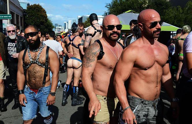 The weather was warm, and attire was minimal, at the 2019 Folsom Street Fair. Photo: Rick Gerharter  