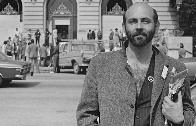 Lee Mentley stood outside San Francisco City Hall the day after the White Night riots, May 22, 1979. Photo: Daniel Nicoletta