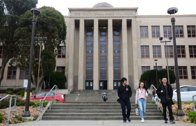 The trustees of City College of San Francisco, whose Science Hall is shown here in 2018 pre-COVID, are calling on state lawmakers to pass a bill that would end deadnaming trans and nonbinary college students. Photo: Rick Gerharter  