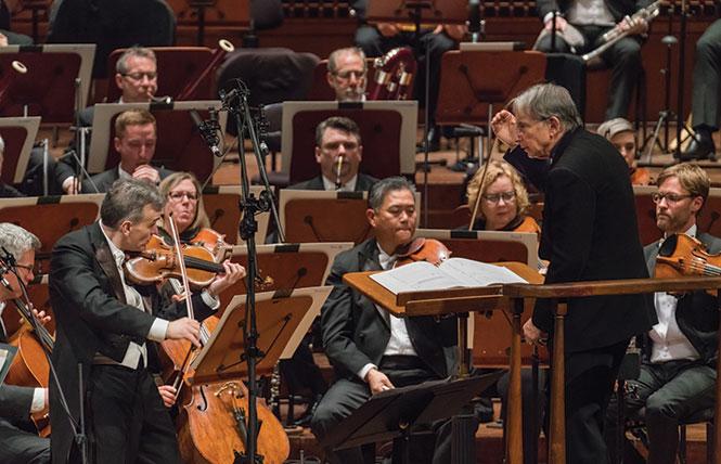 San Francisco Symphony and Michael Tilson Thomas (music director laureate and conductor) at the SFS Media recording at Davies Symphony Hall. photo Brandon Patoc