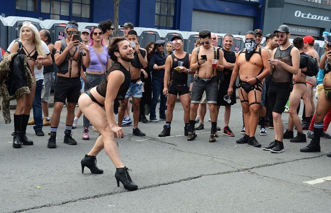 Esteban DeLeon wowed the crowd with his dancing at the 2018 Folsom Street Fair. Photo: Rick Gerharter