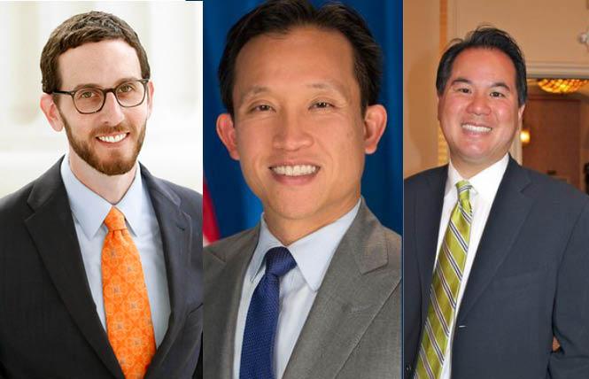 State Senator Scott Wiener, left, and Assemblymen David Chiu and Phil Ting, have all introduced bills that would address housing and homelessness in the Golden State. Photos: Courtesy the legislators 