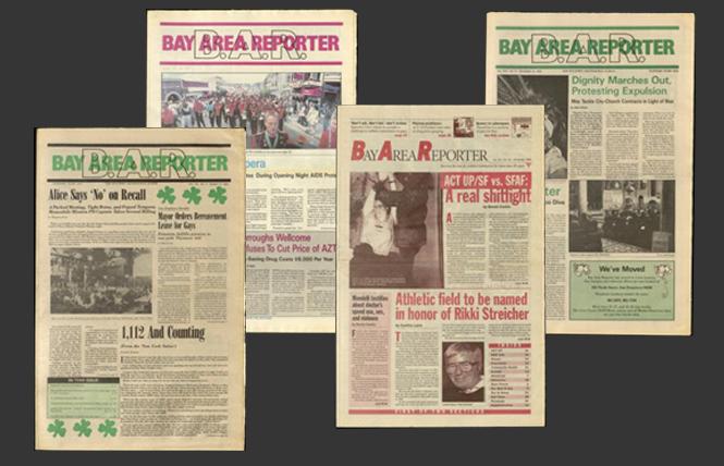 B.A.R. covers featuring HIV/AIDS articles.