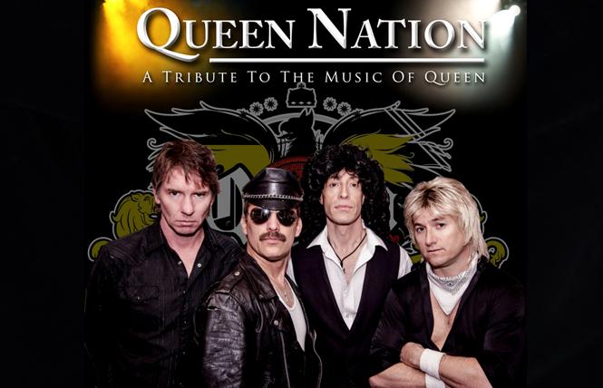 Queen Nation, a Queen tribute band, will headline Family Pride Day June 6 at the San Mateo County Fair. Photo: Courtesy queennation.com