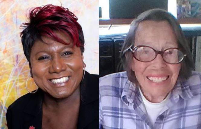 Monica Roberts, left, and Phyllis Lyon are two of the honorees on the Wall of Honor at the Stonewall Inn in New York City. A total of 10 people will be inducted June 24, five for 2020 and five for 2021. Photos: Roberts, courtesy Twitter; Lyon, Joyce Newstadt