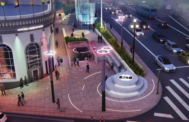 The Friends of Harvey Milk Plaza unveiled the preliminary design for Harvey Milk Plaza during virtual presentations June 23 and 24. Photo: Courtesy Screengrab