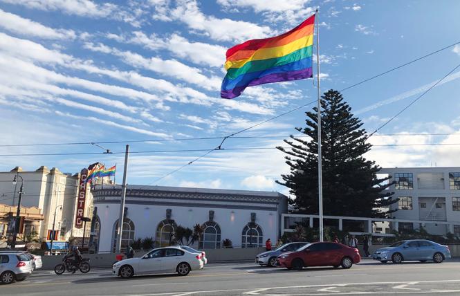 The rainbow flag flies at Castro and Market streets. Photo: Courtesy exp1.com