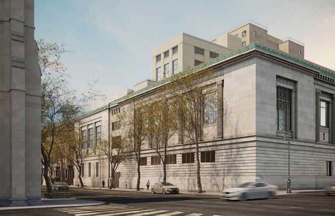 A rendering of the New-York Historical Society's expansion project, as seen from Central Park West, will include the American LGBTQ Museum. Photo: Courtesy Alden Studios for Robert A.M. Stern Architects via NBC News