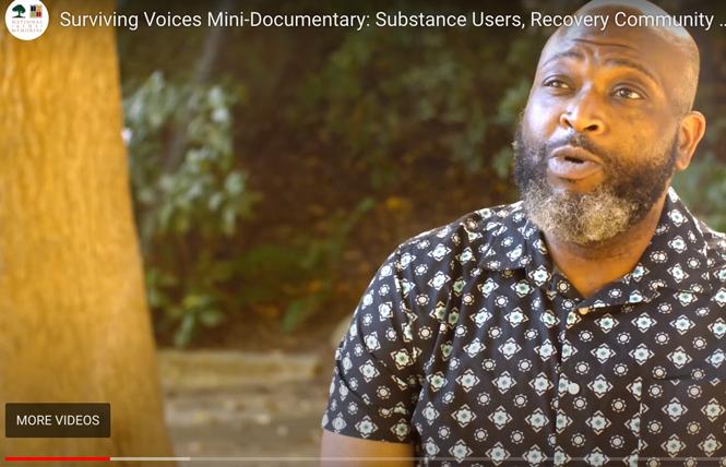Pastor Ernest Larkins is one of the participants in "Substance Users, the Recovery Community, and AIDS." Photo: Screengrab via AIDS grove
