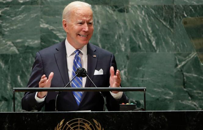 President Joe Biden addressed the United Nations General Assembly during its 76th session at the U.N. headquarters in New York City September 21. Photo: Eduardo Munoz/Pool Photo via AP