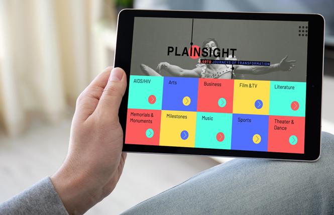 The tablet version of the "In Plain Sight" virtual exhibit. Photo: South Florida Gay News