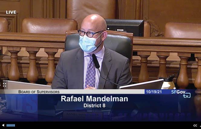 District 8 Supervisor Rafael Mandelman introduced legislation October 19 that would allow more bars in the LGBTQ Castro district. Photo: Screengrab