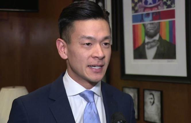 Assemblymember Evan Low was removed as chair of the Assembly's Business and Professions Committee without explanation by Speaker Anthony Rendon. Photo: Courtesy ABC7 News