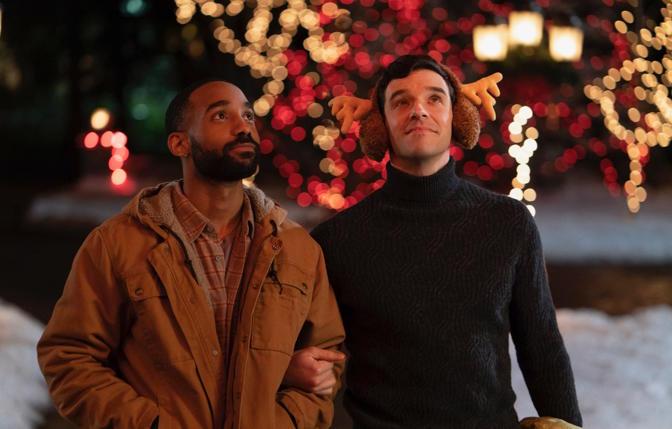 Philemon Chambers and Michael Urie in 'Single All the Way'