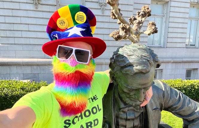 David "Gaybraham Lincoln" Thompson was one of the colorful advocates in the successful recall campaign of three San Francisco school board members. Photo: Courtesy David Thompson