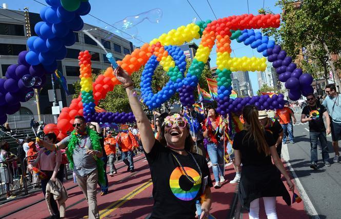 A contingent marched in the 2019 SF Pride parade. Photo: Rick Gerharter  
