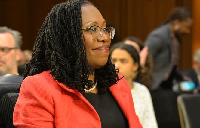 The Senate voted April 7 to confirm Judge Ketanji Brown Jackson as a justice to the U.S. Supreme Court. Photo: Michael Key/Washington Blade