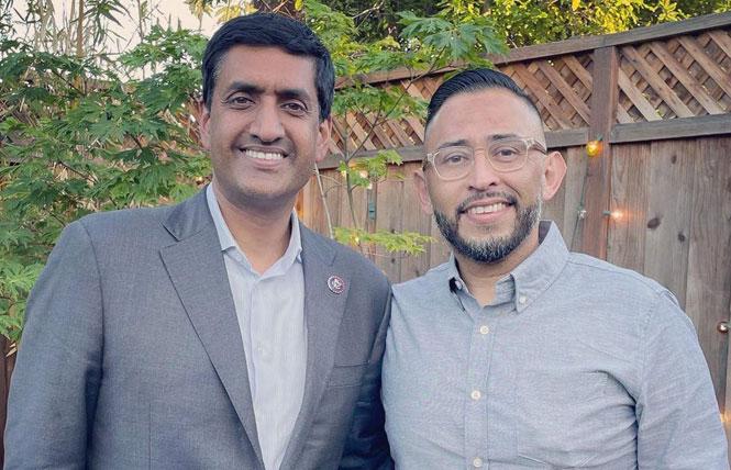 Congressmember Ro Khanna, left, has endorsed Omar Torres for a San Jose City Council seat. Photo: Courtesy Omar Torres campaign