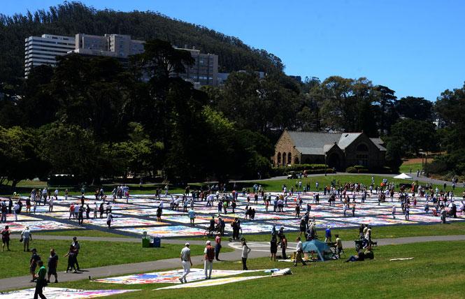 AIDS quilt draws thousands to SF's Golden Gate Park