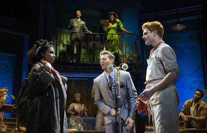 (from top-left clockwise) Kevyn Morrow, Kimberly Marable, Nicholas Barsch, Levi Kreis and Morgan Siobhan-Green in the 'Hadestown' North American Tour. 