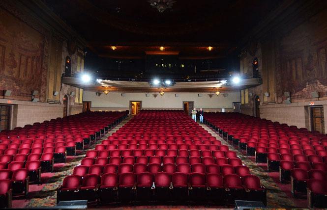 The proposal to remove the Castro Theatre's auditorium seating, as seen from the stage, has raised concerns among local cinephiles. Photo: Rick Gerharter