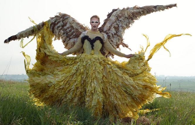 Drag artist Pattie Gonia has teamed up with the National Audubon Center to highlight conservation. Photo: Mike Fernandez/National Audubon Society