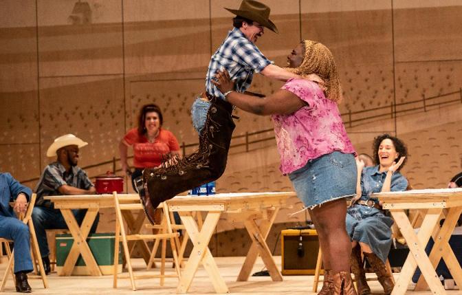 Hennessy Winkler, Sis, and the company of the national tour of Rodgers & Hammerstein's 'Oklahoma!' <br>photo: Matthew Murphy and Evan Zimmerman for MurphyMade