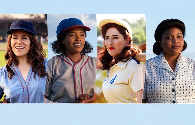 Abbi Jacobson, Chanté Adams, D'arcy Carden and Gbemisola Ikumelo in "A League of Their Own."