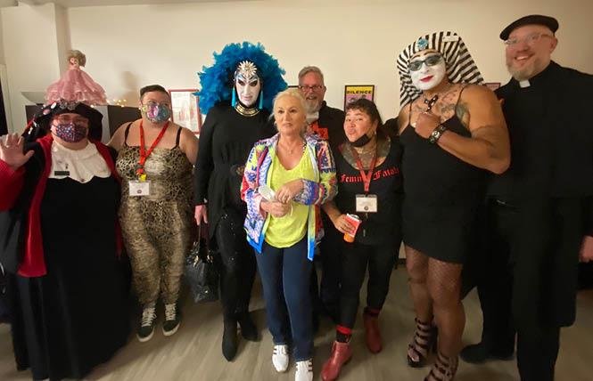 St. James Infirmary staff were joined by several Sisters of Perpetual Indulgence who blessed the clinic's new space at 1089 Mission Street August 24. Photo: Liz Highleyman