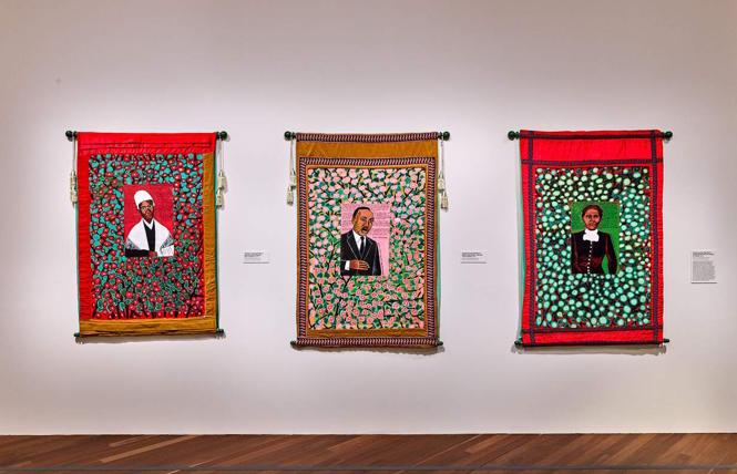 Faith Ringgold quilts at the de Young Museum (photo: Gary Sexton, courtesy Fine Arts Museums of San Francisco)